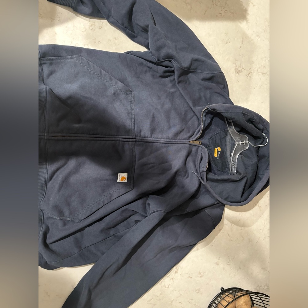 Carhartt Men's Blue Hooded Jacket (4XL)